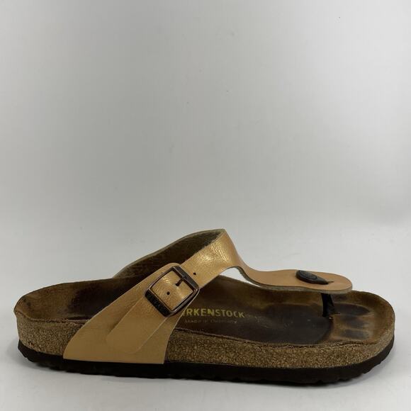 Birkenstock Gizeh Thong Sandals Women Size 40 US Size 9-9.5 Orange Leather - Picture 1 of 10